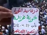 فري برس درعا خربة غزالة مظاهرة صباحية نصرة للمدن المنكوبة 22 4 2012 Daraa