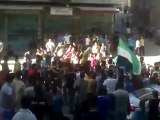 فري برس حماه المحتلة مظاهرة باب قبلي في وسط نزلة الجزدان22 4 2012 Hama