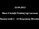 Polska Liga Lacrosse : Ravens Łódź - Kosynierzy Wrocław  - skrót meczu.