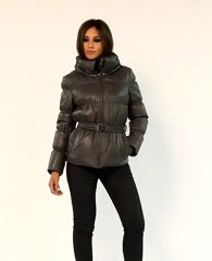 doudoune cuir giorgio sasha gris