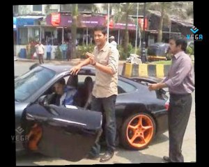 Mahesh Babu In His Land Roover On Hyderabad Roads