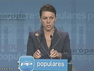 Cospedal: "Bruselas ha confirmado el engaño de Zapatero"