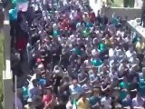 فري برس درعا عتمان مظاهرة لنصرة المدن السورية المنكوبة الاثنين 23 4 2012 Daraa