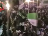 فري برس مظاهرة حاشدة جداً في مجلس العزاء دوما 22 4 2012 Damascus Syria