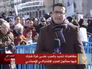 مظاهرات تنديدية بالحرب على غزة في أسبانيا