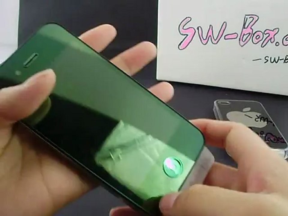 Luminous Apple Logo iPhone 4S Crystal Case -LED Flasher