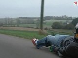 Sortie de Route - Streetluge Crash Video