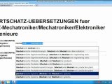 Video Demo / Funktions-Beschreibung: Technisches Woerterbuch deutsch-englisch (Fachwoerter Wortschatz Begriffe-Uebersetzungen)