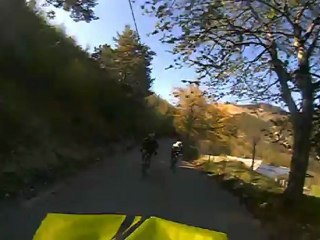 descente vélo dans l'arrière pays niçois