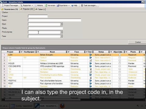 Invantive Vision - Hour registration in the Microsoft Outlook calendar with the Outlook add-in