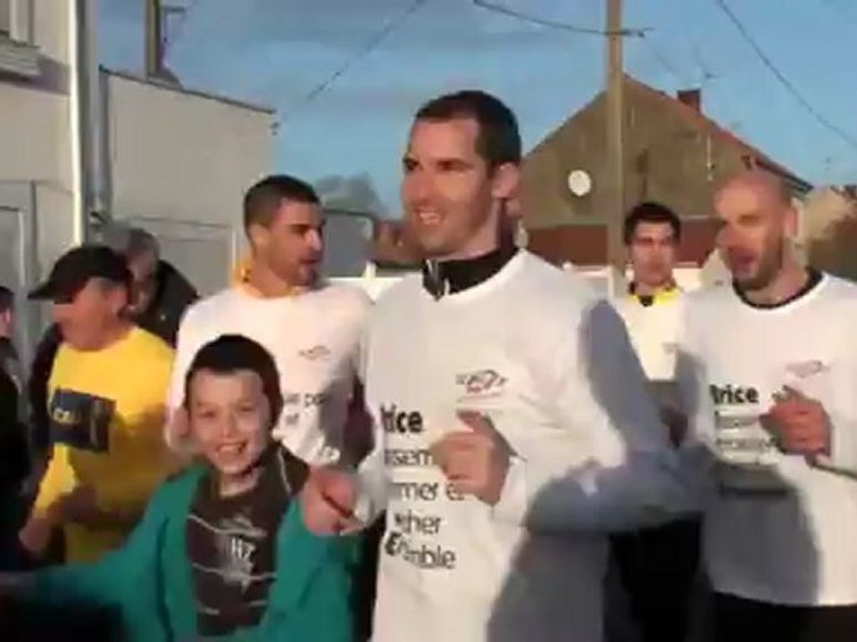 TELETHON 2011 : Relais course à pied de Paris à Allouagne - Arrivée (Pas de Calais - 62)