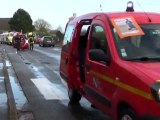 TELETHON 2011 : Défi Pompiers à Auchel - Tir de dévidoir sur 62 kms - 1/2 (Pas de Calais - 62)