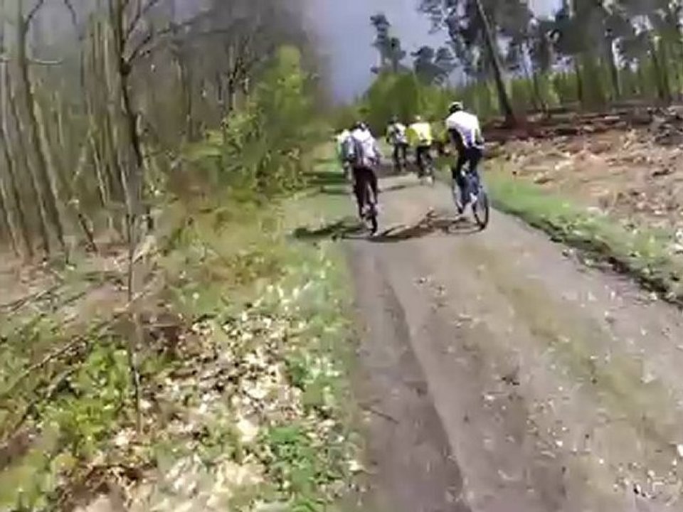 VTT sous la pluie