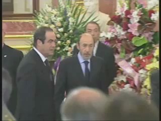 Llegada del féretro a la capilla ardiente