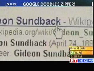 Google's zipper doodle celebrates Sundback's birthday