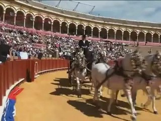 Norma Duval, madrina de honor de enganches en la Maestranza