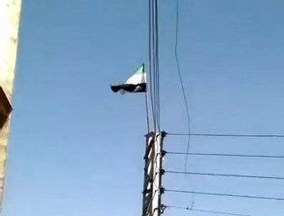 فري برس ريف دمشق التل  علم الاستلال 23 4 2012 Damascus