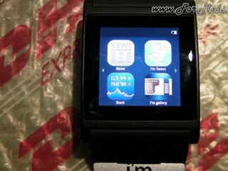 I'm Watch I'm Color Black - Demo lettura news [Android SmartWatch]