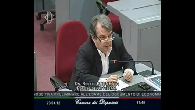 Brunetta - Audizione del vice ministro Grilli alla Camera (23.04.12)