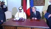 Roma - Villa Pamphilj firma degli accordi Italia - Stato del Qatar (16.04.12)