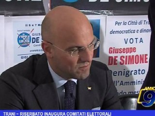 Trani | Riserbato inaugura comitati elettorali