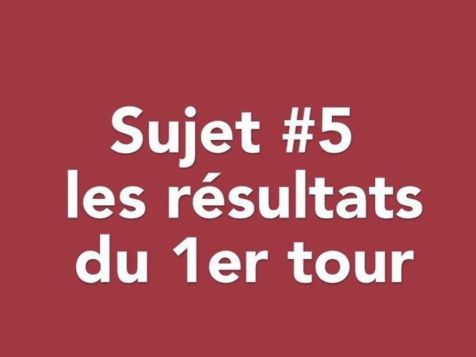 3 min avec Jacky Darne - sujet #5  les résultats du 1er tour des présidentielles