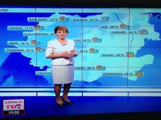 Harta Romaniei alaturi de a Republicii Moldova, la TVR METEO - 24 aprilie 2012