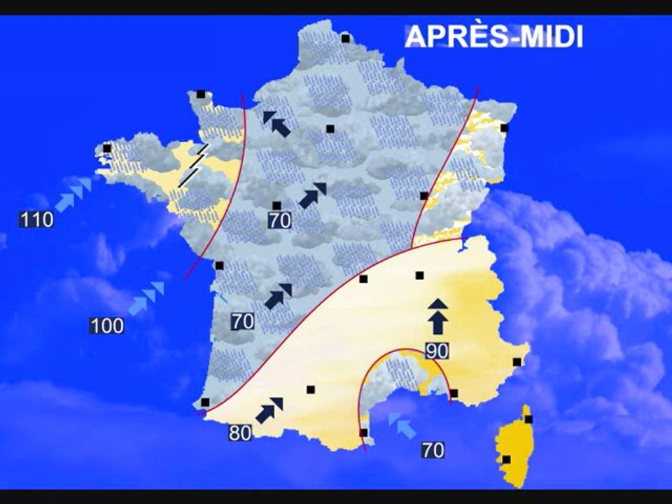 Météo 25 avril 2012: Pluie et vent, avant un temps lourd et orageux !