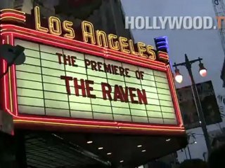 John Cusack, Alice Eve, Luke Evans at "The Raven" Los Angeles premiere