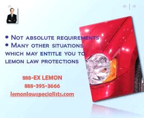 Does My Automobile Qualify Under The California Lemon Law