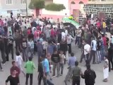 فري برس درعا اتصال شيخ الثورة أحمد صياصنة لمظاهرة درعا البلد 24 4 2012 Daraa