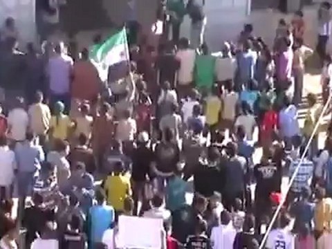 فري برس درعا مظاهرة بلدة الطيبة نصرة لبصر الحرير 24 4 2012 Daraa