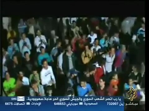 فري برس دمشق المزة مظاهرة في حي المصطفى 24 4 2012 Damascus