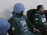 فري برس حمص لجنة المراقبين الدوليين تلتقي البطل  الملازم اول عبد الرزاق طلاس 24 4 2012 Homs