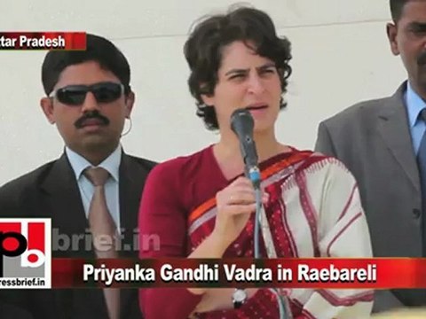 Charismatic Priyanka Gandhi Vadra addresses gathering in Raebareli