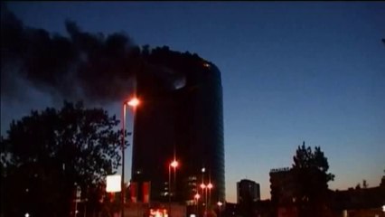 Olanda - L'esplosione sulla torre della Rabobank