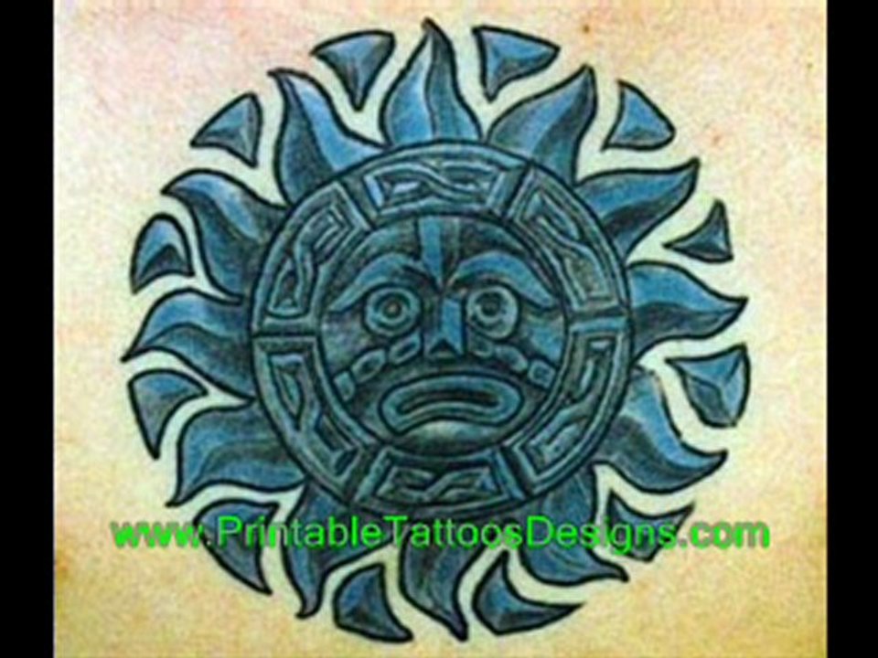 aztec sun tattoos