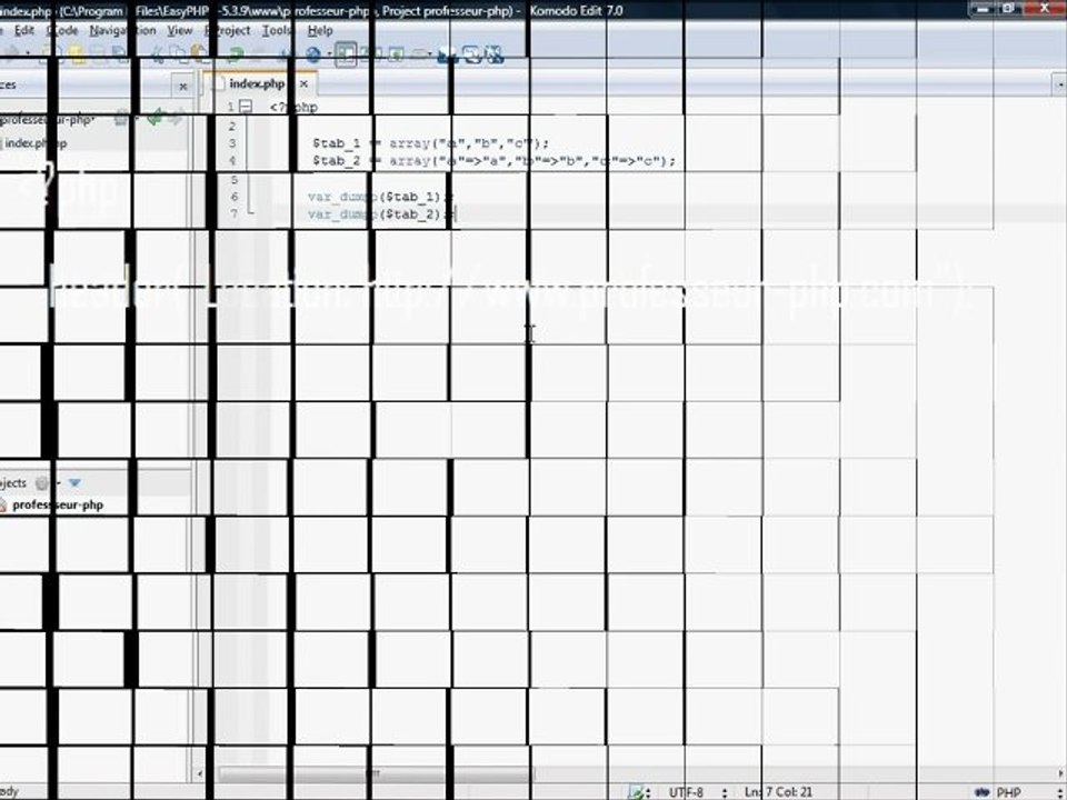 Tableau Array PHP - 2/4 - Apprendre PHP avec Professeur-PHP.com