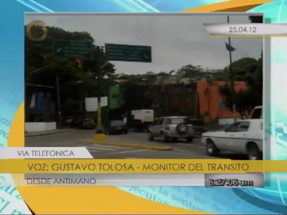 Reporte del tráfico desde Antimano