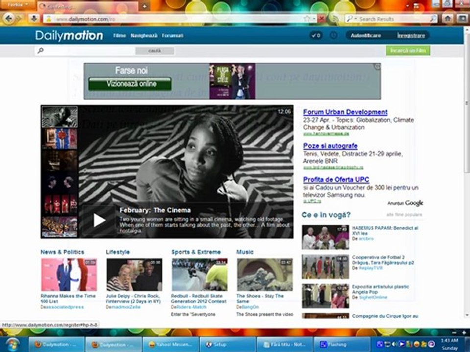 cum sa faci cont pe  www.daylimotion.com