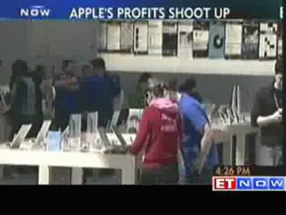 Apple's quarterly profits rise, shares shoot up 8%