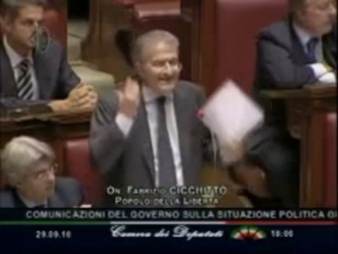 Cicchitto - Si alla fiducia al Governo Berlusconi