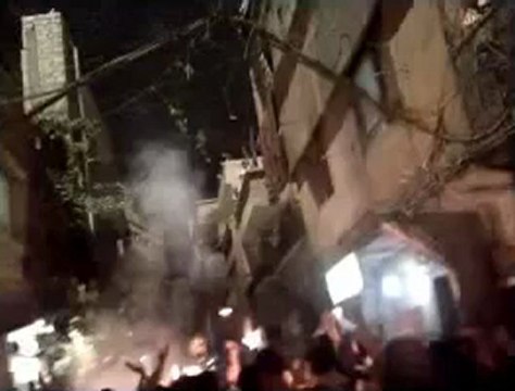 فري برس دمشق جي التضامن مظاهرة مسائية و ألعاب نارية 1 5 2012 Damascus