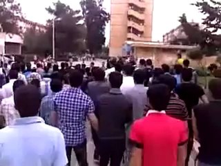 فري برس حلب مظاهرة احرار السكن الجامعي 1 5 2012 Aleppo