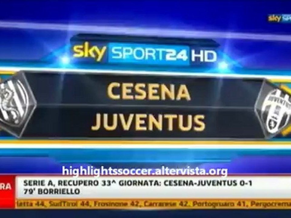 Cesena-Juventus-0-1 Highlights gol Sky