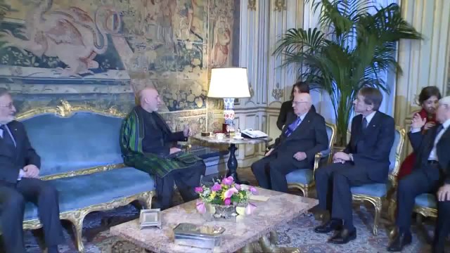 Roma - Napolitano incontra il Presidente della Repubblica dell'Afghanistan