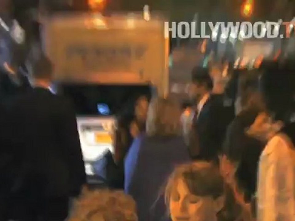 Hillary Rodham Clinton leaving the Time 100 Gala