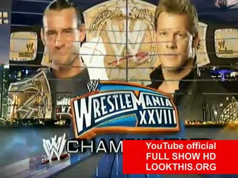 Chris Jericho vs CM Punk full match Wrestlemania 28 video