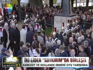 Sarkozy ve Holande soykırım da birleşti - 25 nisan 2012