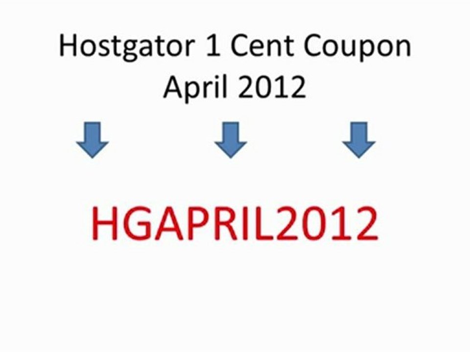 Hostgator Coupon April 2012